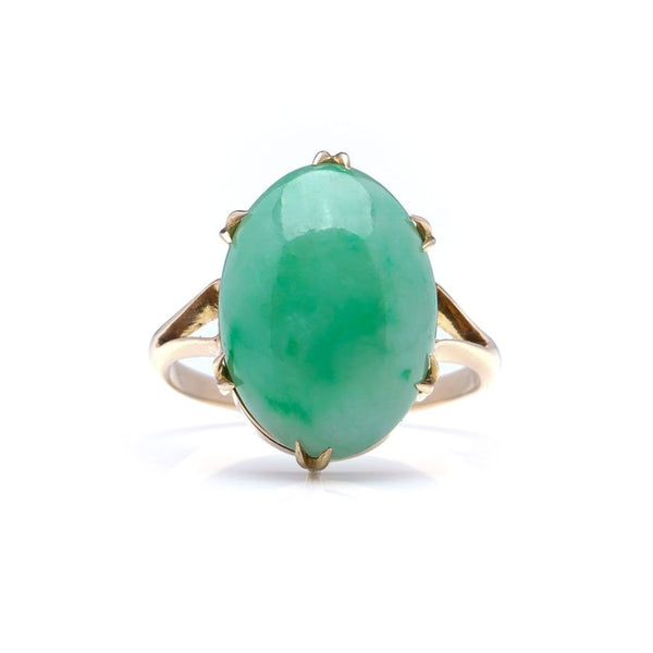 Jade ring set in gold.