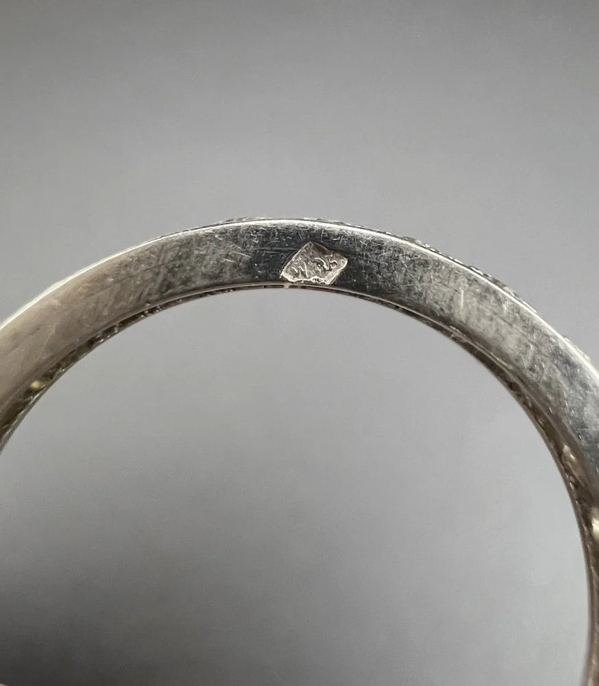 Antique Diamond Full Eternity Ring In Platinum
