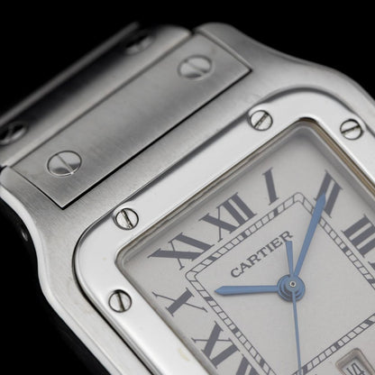 Cartier Santos Galbee 1564 Steel Watch with Box and Papers