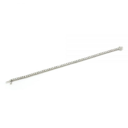 Diamond Line Tennis Bracelet in 18ct White Gold, 4.64 carat total