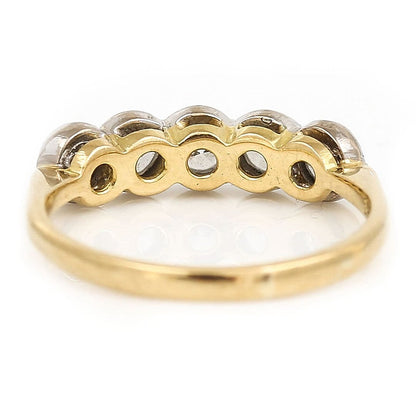 Vintage Diamond Five Stone Ring, 0.75 carat total