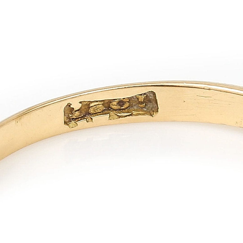 Antique Emerald and Diamond Five Stone Ring 18ct Yellow Gold