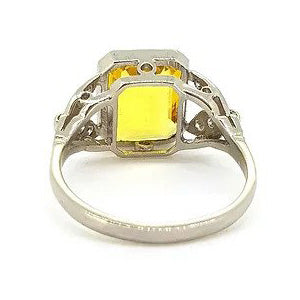 3.20ct Yellow Sapphire and Diamond Dress Ring