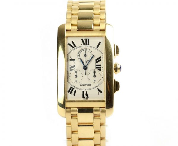 Cartier Gents Tank Américaine 1730 Chronograph 18ct Yellow Gold