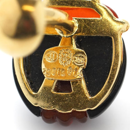 Carnelian Onyx and 18ct Yellow Gold Ladybird Cufflinks