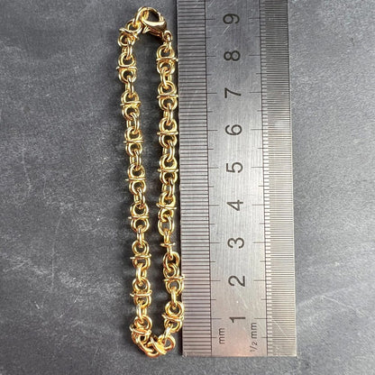 Italian 18ct Yellow Gold Mariner Chain Link Bracelet