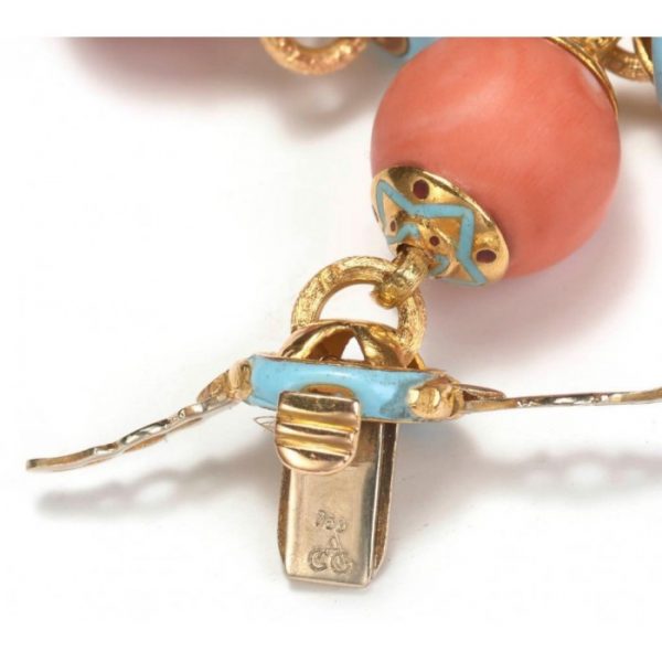 Cazzangia Gold Necklace and Earrings Suite, Circa 1960