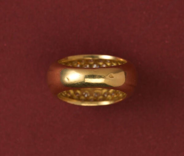 Vintage 3.20ct Diamond Bombe Dress Ring in 18ct Yellow Gold