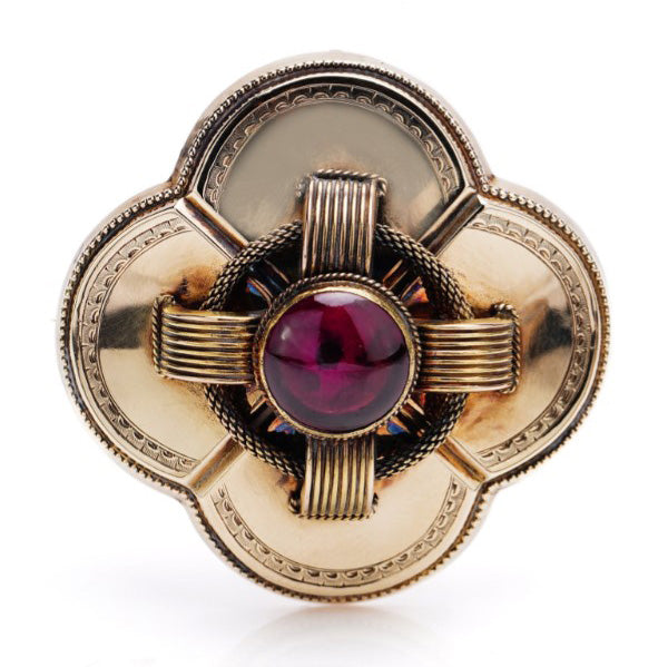 Antique Garnet and Gold Jewellery Suite