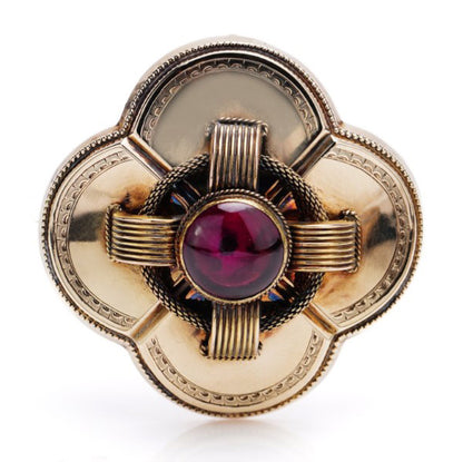 Antique Garnet and Gold Jewellery Suite