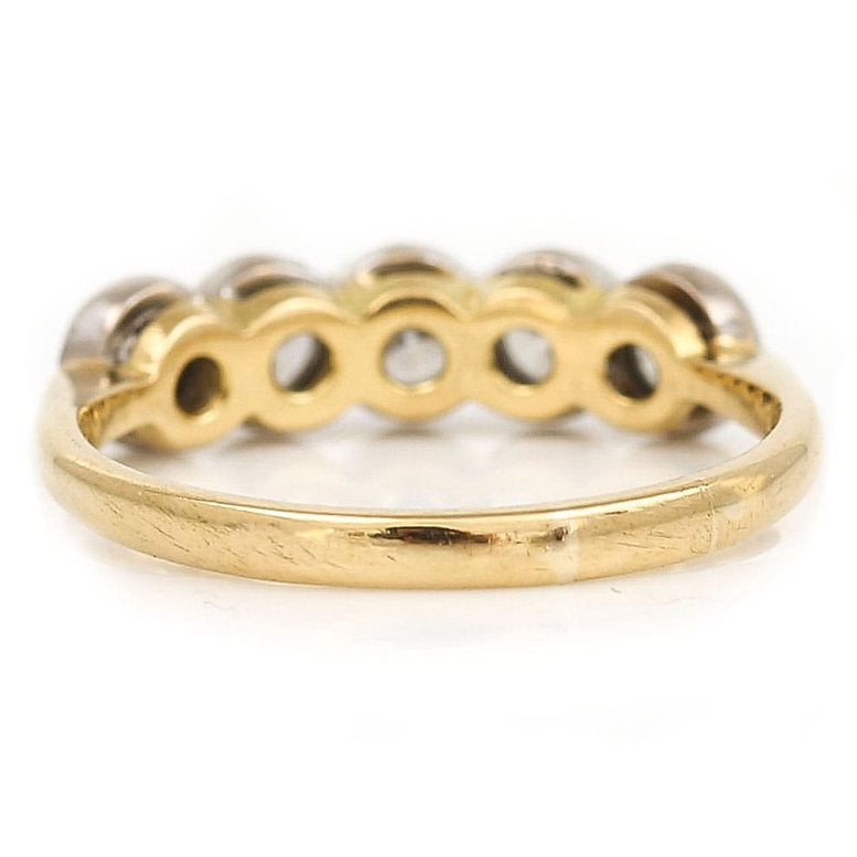 Vintage Diamond Five Stone Ring, 0.75 carats