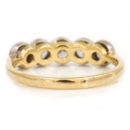 Vintage Diamond Five Stone Ring, 0.75 carats
