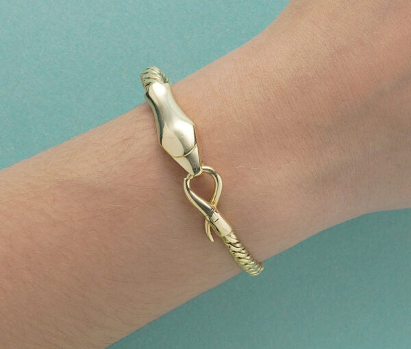 Italian 18ct Yellow Gold Snake Bracelet, Signed, Pomellato