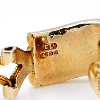 Vintage Boucheron 18ct Yellow Gold Clip On Earrings with Rubies