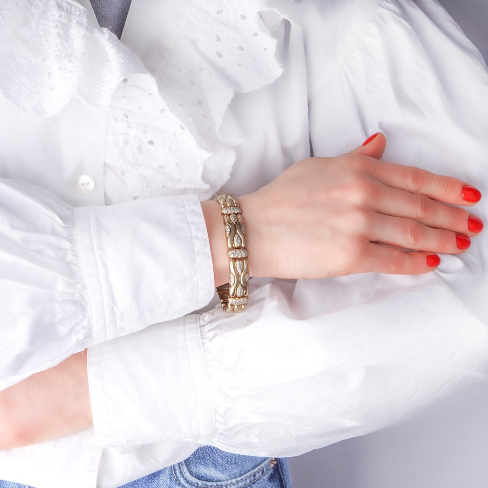 Boucheron 2.86ct Diamond and 18ct Yellow Gold Bracelet