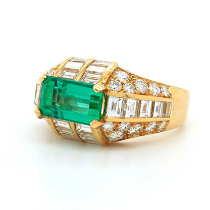 Bvlgari Trombina Colombian Emerald and Diamond Ring