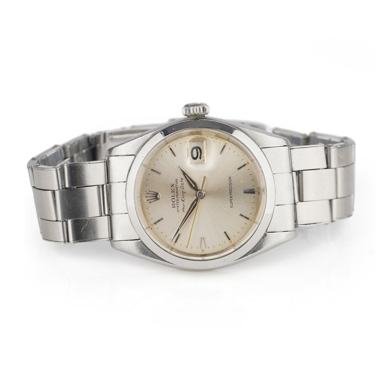 Vintage Rolex Oyster Perpetual Air King Date 5700 Stainless Steel Automatic Watch with Original Papers
