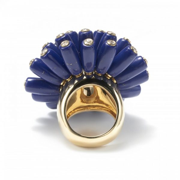 Cartier Lapis Lazuli and Diamond Paris Nouvelle Vague Bombe Ring