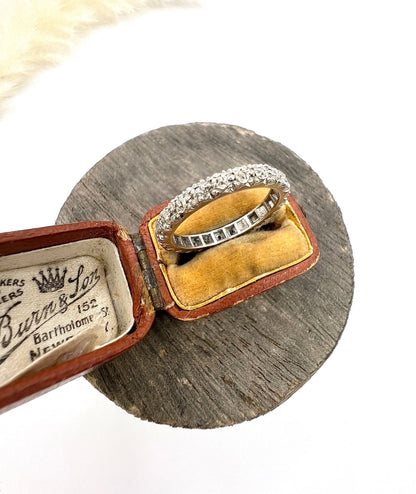 Vintage 1930's Platinum, Full Diamond Eternity Ring