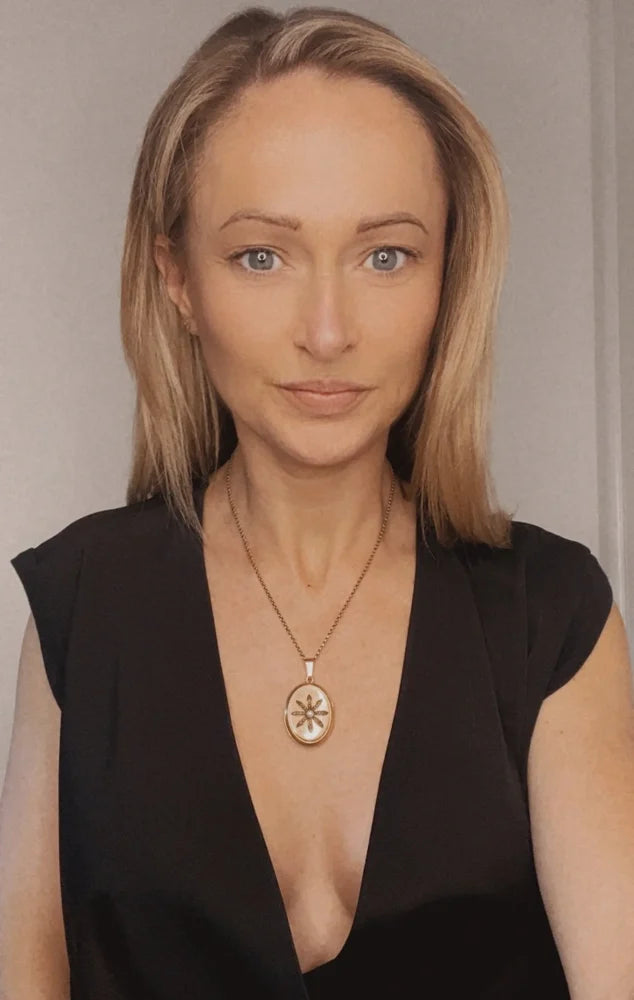 Antique 18 Carat Rose Gold Oval Shaped Locket With Pearl Flower