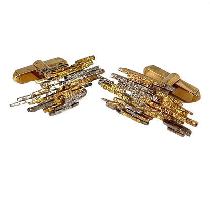Vintage Charles de Temple Bi Colour Gold Cufflinks
