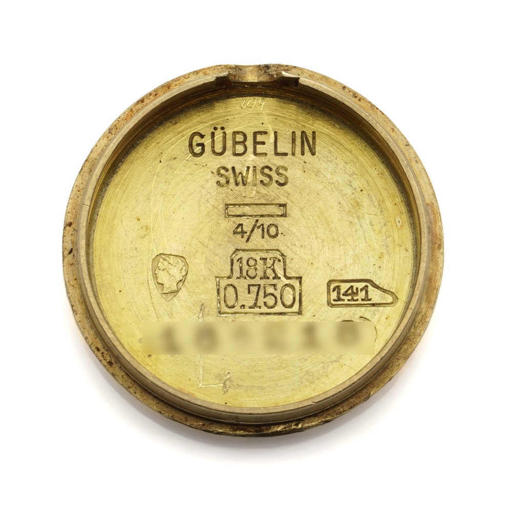 Vintage 1960s Gubelin 18ct Yellow Gold Watch with Rubies Sapphires Diamonds