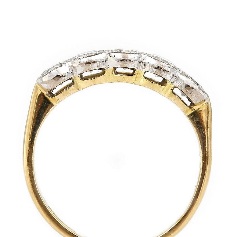 Vintage Diamond Five Stone Ring, 0.75 carats