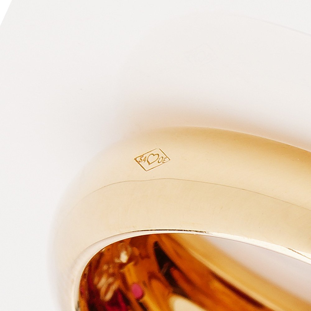 Cartier Ruby and Diamond 18ct Gold Gypsy Band Ring
