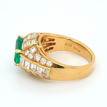 Bvlgari Trombina Colombian Emerald and Diamond Ring
