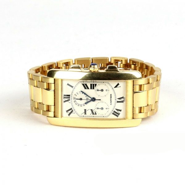Cartier Gents Tank Américaine 1730 Chronograph 18ct Yellow Gold