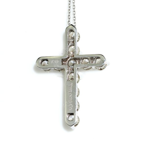 Tiffany and Co 2.20ct Diamond Cross Pendant, Signed