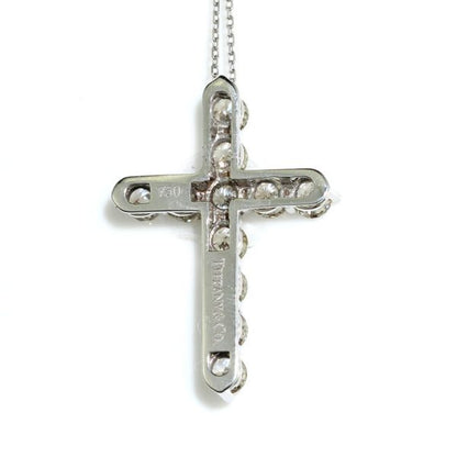 Tiffany and Co 2.20ct Diamond Cross Pendant, Signed