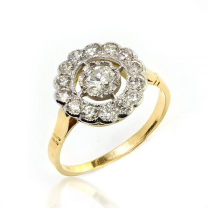 Diamond Floral Cluster Ring, 1.38 carats G VS1