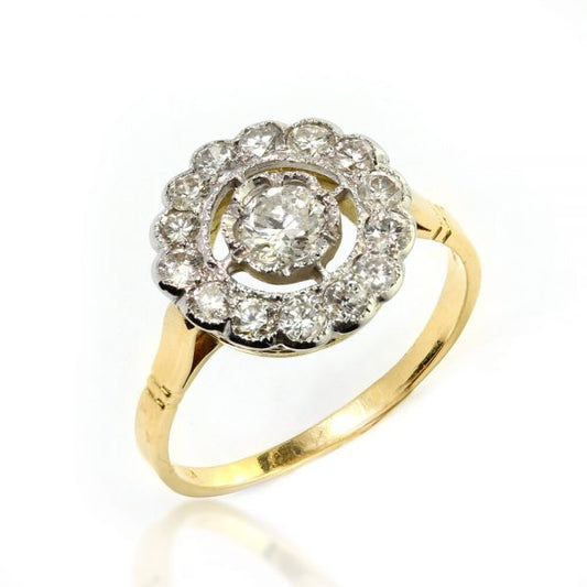 Diamond Floral Cluster Ring, 1.38 carats G VS1