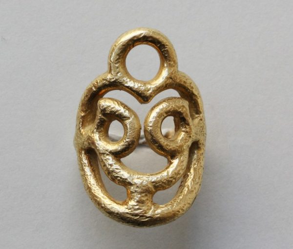 Boucheron Vintage 18ct Yellow Gold Etrusque Collection Ring; in an openwork mask design, Signed Boucheron, Paris, Circa 1970