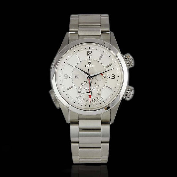 Tudor Advisor 79620 Stainless Steel Automatic Watch; 42mm stainless steel case with silver dial and baton hour markers, on stainless steel bracelet strap, with full set of documents and box