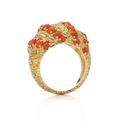 Cartier Signori and Bondioli Coral and 18ct Gold Ring