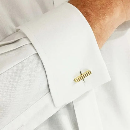 Vintage Cartier 18ct Gold Bar Cufflinks, London 1957