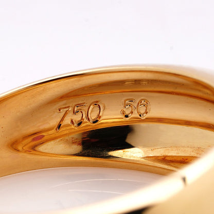 Vintage 1990s Cartier 18ct Yellow Gold Gypsy Band Ring with Diamond and Ruby