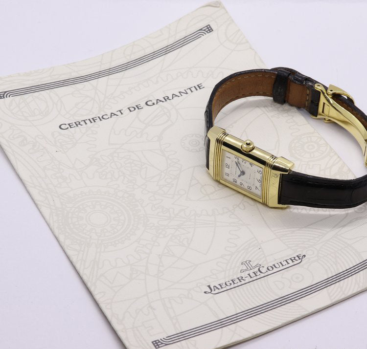 Jaeger LeCoultre Reverso Duetto 18ct Yellow Gold Manual Watch with Guarantee Card