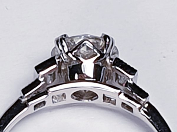 Vintage 1.06ct Old Cut Diamond and Platinum Engagement Ring