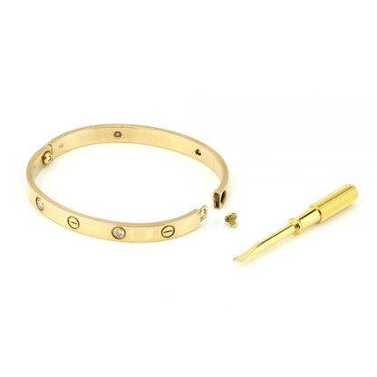 Cartier 18ct Rose Gold Love Bangle Bracelet with Diamonds