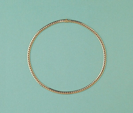 Cartier Gold Curb Link Chain Necklace, Signed and Numbered Cartier 617761, Comes with the original box