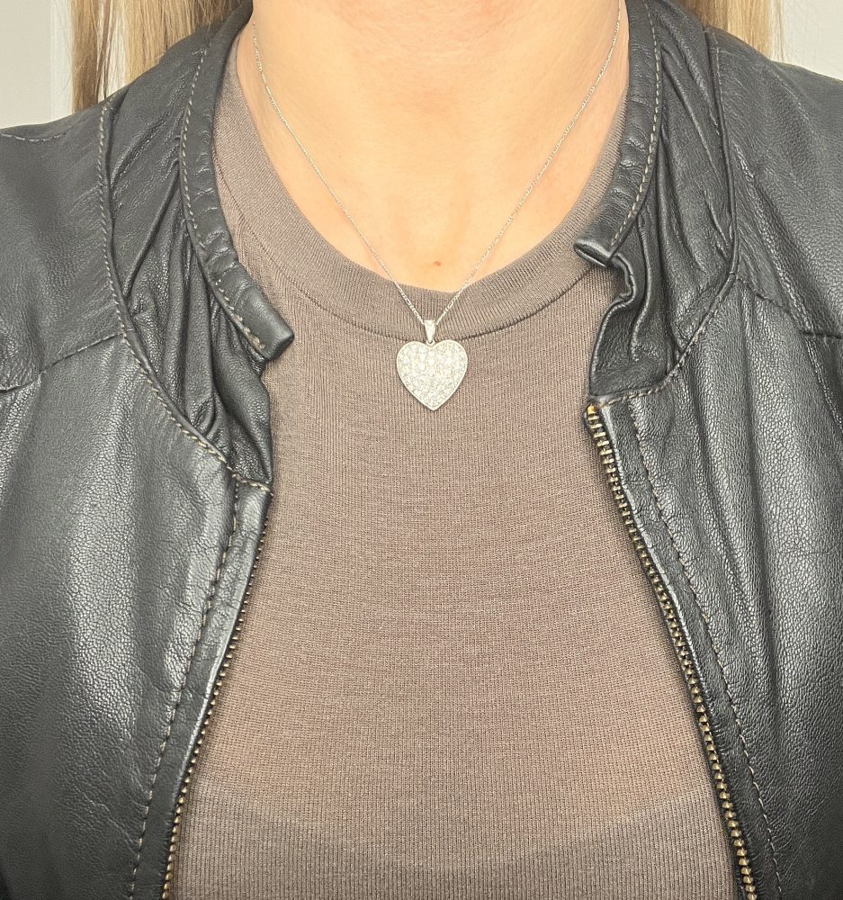 2.40ct Diamond Heart Pendant in Platinum