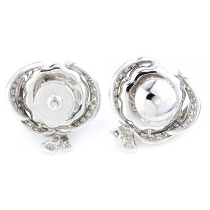 Breguet Rose de la Reine Carved Cameo and Diamond Earrings in 18ct white gold, Signed