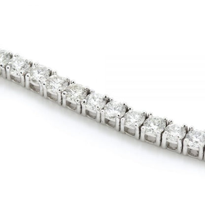 Diamond Line Bracelet in 18ct White Gold, 4.64 carat total