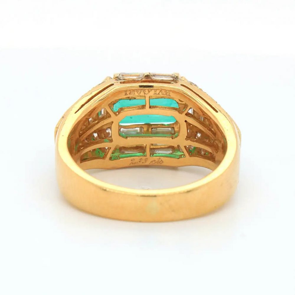 Bvlgari Trombina Colombian Emerald and Diamond Ring