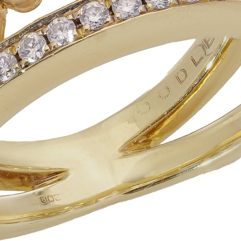 Boodles and Dunthorne 1.46ct Diamond Set Band Ring in 18ct Yellow Gold
