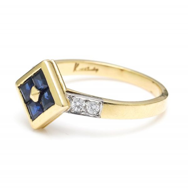 Kutchinsky Sapphire and Diamond Ring, Circa 1979