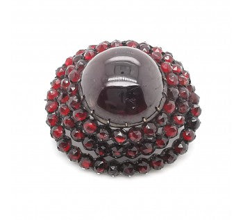 Antique Bohemian Garnet Brooch, Circa 1900